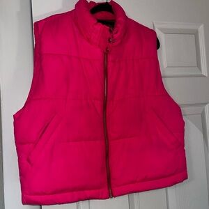 Anthropologie Pilcro Bright Pink Puffer Vest